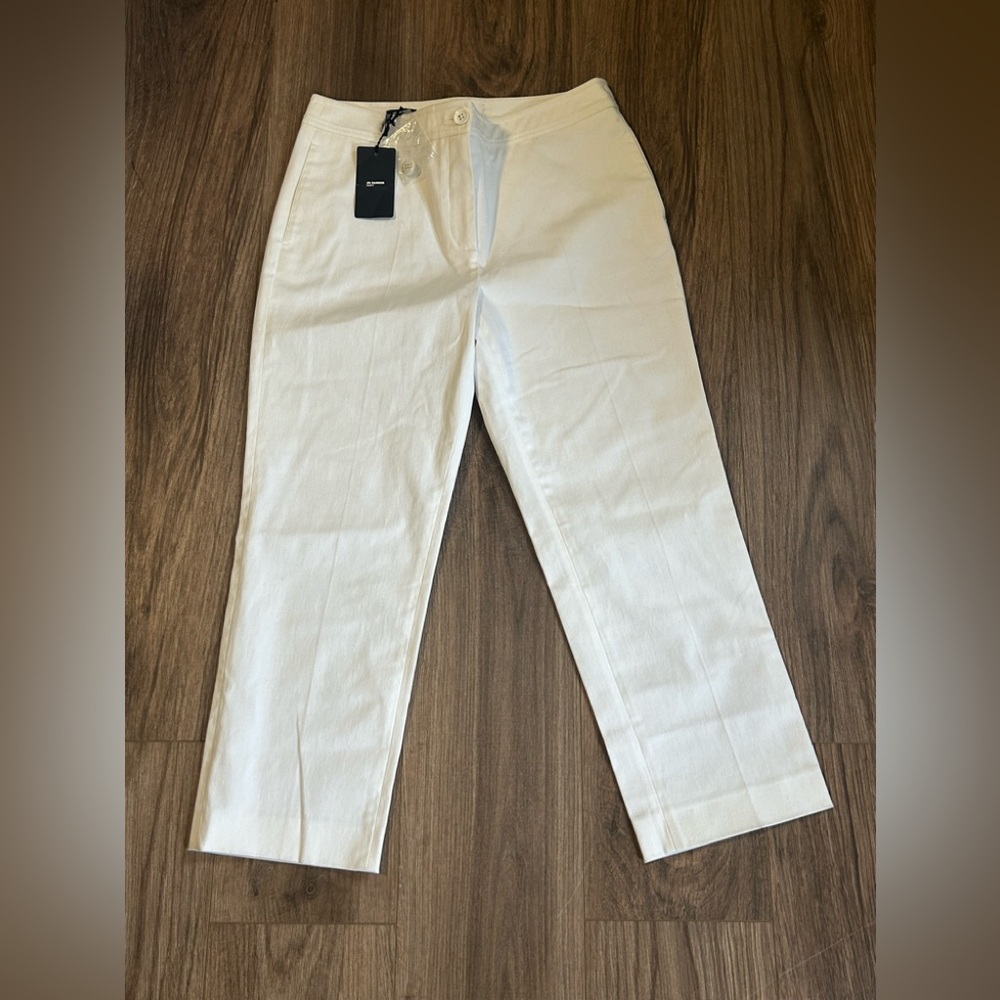 Jil Sander navy White Chinos Cotton Blend SZ 36 NWT